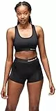 Reebok Crop Top Mujer, Top Deportivo elástico con Espalda Cruzada y Espalda de Nadador - Negro