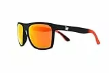 Gafas de sol FLOTANTES Hombre/Mujer | UV400 | Polarizadas | Revestimiento anti sal (TPX, Negro/Rojo)