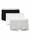 Tommy Hilfiger Pack de 3 Calzoncillos Bóxer Trunks para Hombre Ropa Interior, Multicolor (Grey Heather/Black/White), L