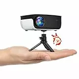 HOPVISION Mini Proyector Portatil, Videoproyector Cine En Casa Full HD 1080P, 7500L Proyector de Vídeo Auto Keystone, Compatible con HDMI, USB, AV, Teléfono/PS5/TV Stick/Portátil