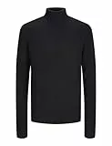 JACK & JONES Jjpannel Knit Roll Neck Aw24 Jersey de Punto, Negro, M para Hombre