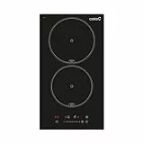 Cata Placa de Inducción ISB 3102 BK 2 Zonas de cocción Control táctil Deslizante con avisador acústico 9 Niveles de Potencia Regulables + Booster Función Temporizador Ancho 29 cm Color Negro