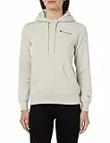 Champion Legacy American Classics W-Script Logo Light Powerblend Fleece Sudadera con Capucha, Gris Plateado, S para Mujer