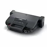 Bosch - Grill, 2000 W, Termostato, Revestimiento cerámico, Negro, TCG3323