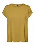 VERO MODA Vmava Plain SS Top Ga Jrs Noos Camiseta, Golden Spice, L Mujeres