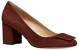 Geox Mujer D VIRNILISA 65 Pump, Red, 38 EU, Rojo, 38 EU