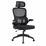 ZIK Silla ergonómica de oficina, escritorio, regulación del respaldo y soporte lumbar, silla de oficina con ruedas y reposabrazos reclinables, sillón con reposacabezas oscilante y ajustable