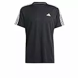 adidas Hombre Train Essentials 3-Stripes Training tee, Black/White, L