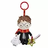 Harry Potter On the Go - Juguete de actividad para bebé recién nacido con clip para cochecito y cochecito con escoba arrugada y búho chirriante, juguete sensorial de Harry Potter para bebés, accesorio