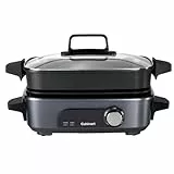 Cuisinart Robot de Cocina Multifunción 5 en 1 | Asar, dorar, cocer al vapor, cocinar y hervir a fuego lento | Antiadherente, placas y sartenes intercambiables | Apilable, fácil de guardar | Gris