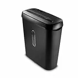 Hama - Trituradora de Papel Classic S61, hasta 6 Hojas A4 a la Vez, trituradora de Documentos y Tarjetas de plástico, Cuchillas de Acero para Grapas, Basura 8L, Seguridad P2 T2 E2, Negro