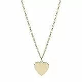 Fossil Collar Para Mujer Vintage Iconic, Longitud Total: 45.7 Cm + 5.1 Cm Extensión Cadena Collar De Acero Inoxidable Dorado, JF03080710