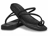 Crocs Miami Toe Loop Sandal, Sandalias Mujer, Negro, 34/35 EU