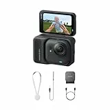 Insta360 GO Ultra Negro Medianoche - Pequeña cámara 4K Manos Libres, Ligera y Portable, Excelencia con Poca luz, Montaje polivalente, FlowState, 200 min de batería, Impermeable 10 Metros, Bici
