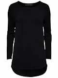Only Onlmila Lacy L/s Long Pullover Knt Camiseta, Negro, M para Mujer