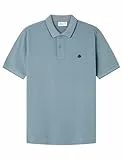 Springfield SS Polo Pique Slub TIPPINGS with Tree EMBRO8IDERY. 100% BCI Cotton, Azul, L para Hombre
