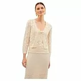 VERO MODA Vmnewverena 3/4 V-Neck Cardigan Boo Suéter, Abedul, S para Mujer