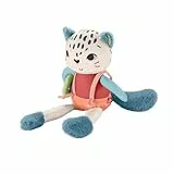 Fisher-Price Planet Friends Leopardo de las nieves, juguete sensorial para bebé recién nacido, fabricado con un 95% de plástico reciclado y envasado con certificado FSC (Mattel HKD64)