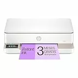 HP Envy 6120e 714L8B, Impresora multifunción de inyección de tinta A4 a color, Conexión Wi-Fi, Impresión a doble cara automática, hasta 10 ppm, 3 meses de impresión Instant Ink con HP+, Blanca