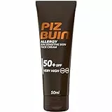 PIZ BUIN Crema Facial SPF 50 de Protección Alta (50 ml), protector solar facial hidratante con filtros UVA/UVB, crema solar con triple resistencia, para todo tipo de piel
