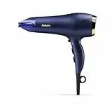 BaByliss Secador de Pelo Midnight Luxe - Potente Secador 2300 W, Control iónico antiencrespamiento, Secado Rápido, Profesional y Ligero, Compacto, 3 ajustes de calor y 2 velocidades, Azul, 5781PE