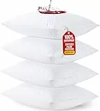 Utopia Bedding Protector de Almohada Impermeable con Cremallera (Paquete de 4) estándar, Funda de Almohada a Prueba de chinches de 20 x 26 Pulgadas