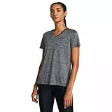 Under Armour UA Tech SSV Twist Camiseta de manga corta para mujer, camiseta de deporte cómoda, color gris brezo/gris acero/negro