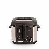 CREATE/FRYER OIL PRO/Freidora con Aceite con Tapa Transparente gris / 4 Programas de Fritura Preconfigurados