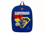 CYPBRANDS Superman, Mochila Infantil, Mochila escolar, Medidas 30 cm, Material Escolar, Backpack, Azul, Producto Oficial