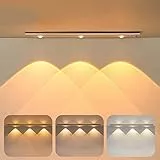 BOOTEEK Lámpara de armario de 40 cm con detector de movimiento, luz LED con sensor de movimiento, 2000 mAh, recargable por USB, luz de armario, regulable sin niveles, luz nocturna para cocina