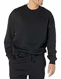 Amazon Essentials Sudadera de Cuello Redondo, Holgada (Disponible en Talla Grandes y Largos Especiales) Hombre, Negro, XXL