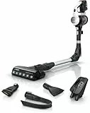 Bosch - Aspirador sin Cable Unlimited 7, Pack de batería de 3.0 Ah, Tubo Flexible, diseño Ligero, Accesorios, Luces LED, Blanco BBS711W