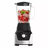 Taurus – Batidora vaso Magnum Press 1500 | Jarra cristal 1,5L | 1500W | 2 velocidades+Turbo | Cuchillas 4 filos Inox | Pica Hielo | Sistema bloqueo