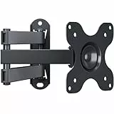 BONTEC Soporte TV Pared para Monitors y Televisores de LCD/LED/Plasma de 13-30 Pulgadas de hasta 15 kg, Soporte Monitor Pared Puede Inclinarse, Girarse, Extenderse y Rotarse, VESA 75x75mm/100x100mm