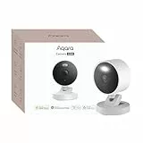 Aqara Camara Vigilancia WiFi Interior/Exterior G100, 2K, HomeKit Secure Video,Visión Nocturna a Color con Foco, Detección IA, Wi-Fi 6, Audio Bidireccional, Compatible con Alexa, Google, Blanco