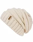 FURTALK Sombrero de Punto señoras Slouch Beanie Sombrero Estilo de la Calle de Punto Grueso Sombreros de Invierno clásico Gorro de Invierno Suave