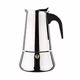 Bergner Q0438 6 C Cafetera Espresso para 6 Tazas en Acero Inoxidable Apta para inducción, Centimeters