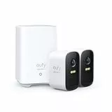 eufy Security eufyCam 2C, Camara Vigilancia WiFi Exterior, Camara de Vigilancia Domicilio WiFi Exterior, 180 Días de Duración de la Batería, HD 1080p, Sin Costo Mensual, Conjunto de Dos Cámaras