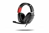 Cascos Gaming Ozone Ekho X40 - Auriculares con microfono - Compatible PS4, PC, Xbox, Switch - Altavoces 50mm, Diadema Ajustable, Controlador, Micro Plegable, Ergonomico, Negro