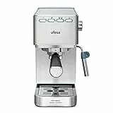 Ufesa CE8020 Capri Cafetera Expresso y Capuccino, 20 Bares, 1350W, Sistema Thermoblock, Vaporizador Orientable, 2 Modos: Café Molido o Monodosis, Depósito 1.4L, Apagado Automático