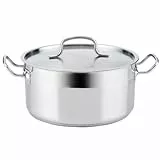 Quid Azzero Cacerola Acero Inoxidable 32x15,5cm - 11,8l Acero INOX Apto Vitrocerámica Apto Inducción 100% Higiénico