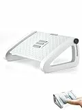 Reposapiés Oficina Ergonómico, Soporte Ajustable para Pies Bajo Escritorio, Antideslizante, Reposa Pies con Función de Masaje, Mejora la Postura y la Circulación, Ideal para Trabajo y Casa