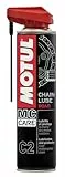 MOTUL Lubricante para Cadenas de Motos, Aerosol Incoloro, para O-Ring, X-Ring y Z-Ring, Resistente a Velocidades Altas, Agua y Sal, Protección contra la Oxidación, MC Care Chain Lube Road C2, 400 ml