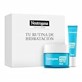 Neutrogena Rutina Hydro Boost, pack con Gel de Agua hidratante facial (50 ml) y Contorno de Ojos antifatiga (15 ml), set con Ácido Hialurónico para 72 h de hidratación