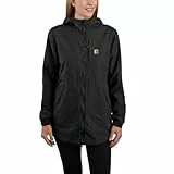 Carhartt Abrigo Rain Defender ligero, Relaxed Fit Para Mujer, Negro, XS