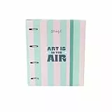 Mr. Wonderful - Carpeta con anillas y folios - Art is in the air - Carpeta con 4 Anillas - Incluye Recambio de Folios - 120 hojas