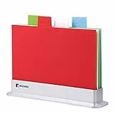 Bergner Q3605 Set 5pc Tabla de Corte Polipropileno Colors, plástico