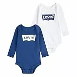 Levi's Lhn Ls 2Pk Batwing Bodysuit Se, conjuntos Unisex bebé, Azul (Propiedad Azul), 6-12 meses