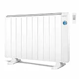 Orbegozo RRE 1810 A - Emisor Térmico Bajo Consumo, 1800 W, 10 Elementos reales, Aluminio, mando a distancia, Funcionamiento Programable, Pantalla Digital LCD, pared o pie, color Blanco