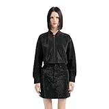 Armani Exchange Shiny Denim Mini Skirt Falda, Negro denin, 4 para Mujer